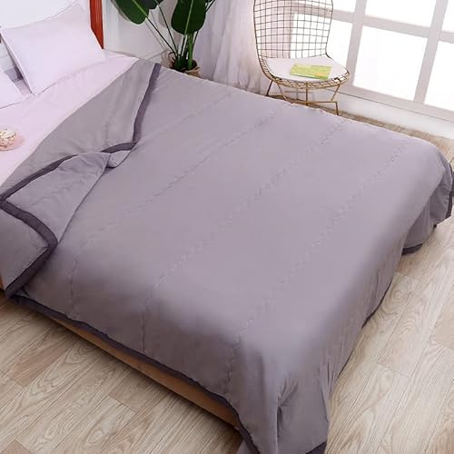 KYKHT Couette d'été en coton et microfibre - Couette fine utilisable sans housse - Couette d'été légère et douce - Design réversible - 200 x 220 cm