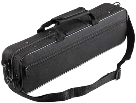 LOVIVER 16 Fori Flauto Caso, Borse per Strumenti a Fiato 39,5 X 7 X 11 Cm, Borsa Da Trasporto per Flauto, Custodia per Flauto, Custodia per Concerti in Tela Con Tracolla Regolabile E Manici