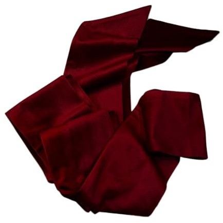 Inzegao Cinturón ancho de terciopelo para mujer, cinturón de cincha para vestido, cinturón largo envolvente, cinturón de lazo para la cintura, fajín para boda, novia, fiesta, Rojo vino, Talla única