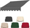 Markise Balkon Ersatz,Markise Balkon Ohne Bohren,Balkon Markise Ersatz, Patio Markise Außen Stoff Ersatz, Garten Sonnenschutz Überdachung 280g 100% Polyester Wasserdicht Leinwand -Grau||2m