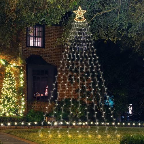 The Christmas Workshop Shooting Star Christmas Lights/Warm & Bright White LEDs/Indoor or Outdoor Use / 11 Light Modes/Remote Control / 3.5m Length (73659)