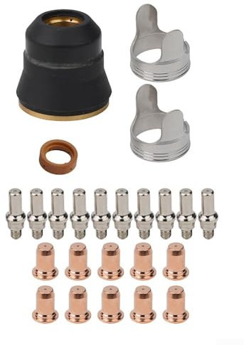 Oniissy 24PCS Plasma Electrode Tip Shield Spacer fit PT60 IPT60 JASIC CUT 45 Cutter,Air Plasma Cutting Nozzle Electrode Consumables
