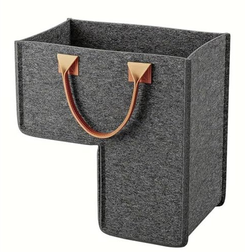 Cestino per scale, a forma di L, organizer per scale, grande capacità, cesto portabiancheria, organizer per scale per la casa