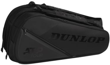 DUNLOP ATP-Performance Tasche für 12 Schläger, Schwarz-Schwarz