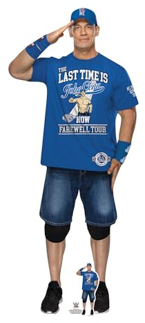 Star Cutouts SC4552 WWE John Cena Farewell Tour Blue Shirt Lifesize Cardboard Cutout – Wrestling Party Decoration, Event Display & Collector Gift