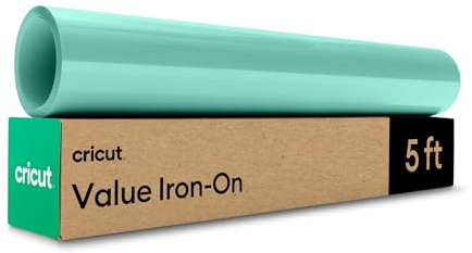 Cricut HTV Heat Transfer Vinyl | 1.5 m | Mint | Iron-On HTV Vinyl for Fabric, Perfect for Custom T-Shirts & DIY Clothing