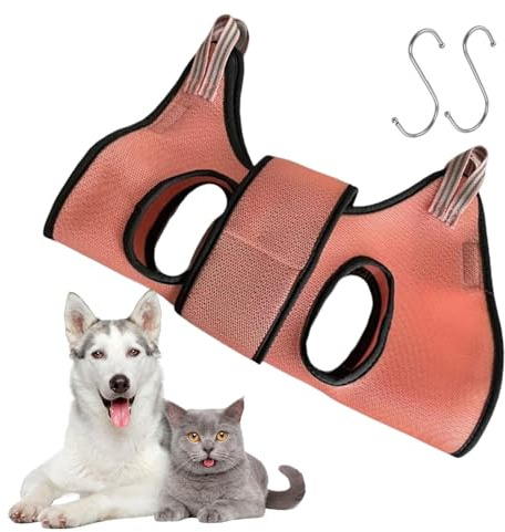 Hamaca para el cuidado de gatos, correa de transporte para mascotas, ayuda ajustable para el baño y el corte de uñas, accesorio de cuidado sin arañazos, diseño de fibra sintética duradera, clip de