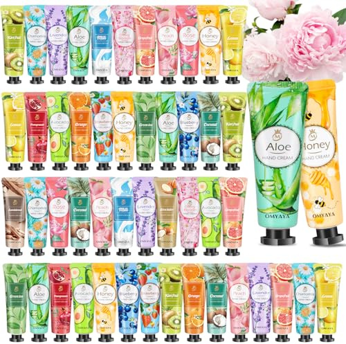 Coffret 120 pièces de crème pour les mains, mini crème pour les mains, coffret cadeau pour femme, crème de jour et de nuit parfumée pour les mains et les pieds très sèches, petits cadeaux pour femmes