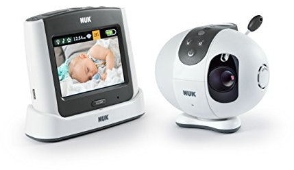 NUK Eco Control+ Video Max 410, Babyphone mit Kamera, Sternenprojektion, frei von hochfrequenter Strahlung im Eco-Mode, Max 100m Reichweite