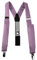 TigerTie schmaler Unisex Hosenträger in Y-Form mit 3 extra starken Clips - Farbe in flieder einfarbig Uni - hochwertige Verarbeitung