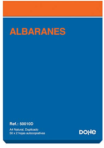 dohe carnet de bulletins de livraison carré – A4 – Double