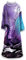 Odot Blanket with Sleeves, Warm Micro Plush Sofa Fleece TV Blanket with Sleeves Cashmere Feel with Foot Muff Fluffy Large Wrap Throw Blanket for Adult Women Men (127x178cm,purple)