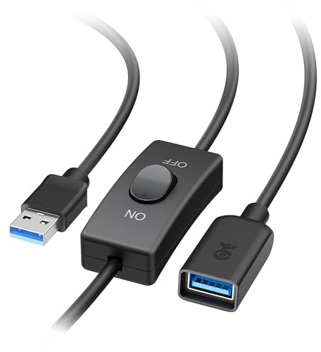 Cable Matters 5Gbps USB 3.0 Extension Cable with On Off Switch, 6ft