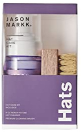 Jason Markk Hat Care Kit, Hat Cleaner, 2-Piece Set, Ready-To-Use Foam & Delicates Brush, Cap Cleaning, Ideal for Headwear, Safe for Cotton, Wool, Felt, Corduroy, Polyester, 4oz