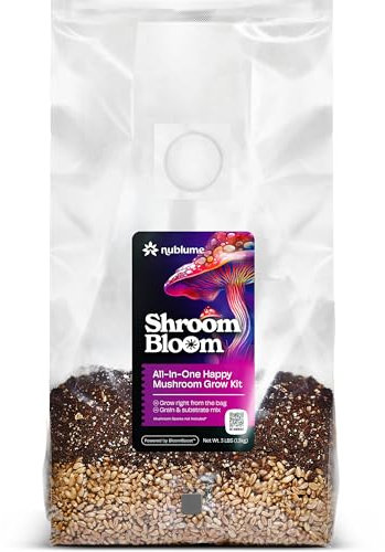 ShroomBloom Magic Kit de Culture de Champignons Tout-en-Un | Le Moyen Le Plus Simple de Faire Pousser Vos Propres Champignons Frais à la Maison | Sac de Germination et de substrat stérilisés pour Une