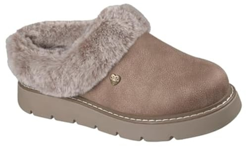 Skechers Women's Keepsakes LITE Cozy Blend Slipper, Taupe, 5 UK