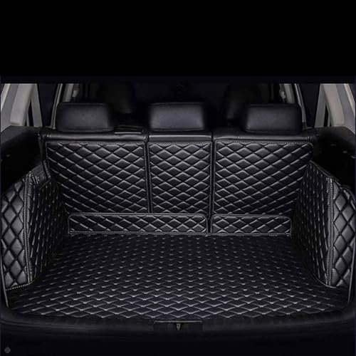Car Boot Liner for Dacia Duster 2018-2023, Full Coverage Waterproof Leather Rear Trunk Mats Anti-Scratch Trunk Pad Cargo Tray Protector Liners,Black/A