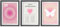 HENGBIRD 3er Set Rosa Farbverlauf Aura Nummer Wandbilder, 30 X 40 cm Poster Aesthetic Bilder Rosa Bunte Farbverlauf Leinwand Wandkunst Mädchen Zimmer Deko Ästhetik Aesthetic für Schlafzimmer, Büro Ohn