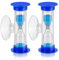 Temporizador de reloj de arena de 2 minutos con ventosa, temporizador de arena resistente a caídas, reloj de arena de 2 minutos, mini reloj de arena para juego, aula, cepillado de dientes, tiempo de