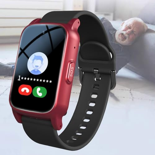 Reloj Inteligente Con Detección De Caídas Para Personas Mayores, Reloj Localizador Personas Mayores Con Botón De Llamada De Emergencia SOS, Videollamada HD Y Valla Electrónica - Impermeable IP67