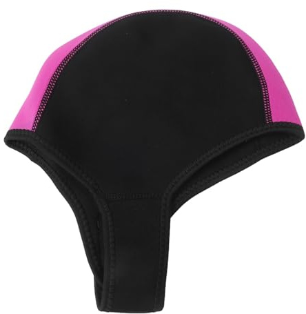 CashMuch Cuffia termica da nuoto in neoprene da 5 mm per adulti, cappello impermeabile per surf e snorkeling, nero