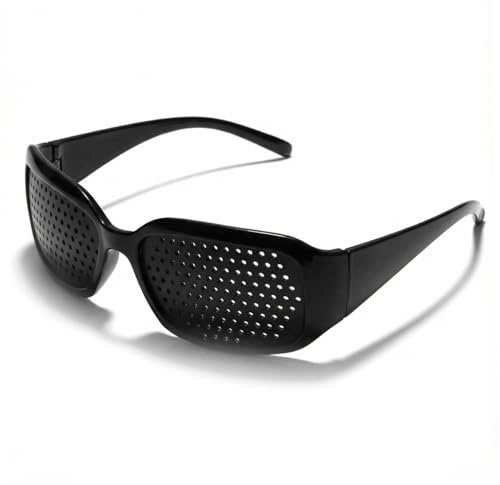 Paquete de 2 gafas estenopeicas para mejorar la visión, gafas ligeras con orificios, lentes inastillables para uso diario y actividades al aire libre.