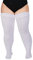 Moon Wood Women Plus Size Thigh High Socks Extra Long Striped Thick Over the Knee Socks Leg Warmer Boot Stockings Snow White