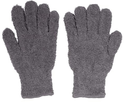 JNNJ 1 Paio Guanto per La Pulizia in Microfibra, Guanti per Lavaggio Vetro, Guanto Da Autolavaggio in Microfibra Ultra Morbida, Guanto in Microfibra Premium per Lavaggio Dell'auto Moto(Grigio)