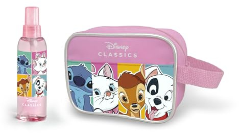 Disney Classics toalettväska med Eau de Toilette naturlig parfymspray för barn, 100 ml, Rosa, 100 ml (Pack of 1), Modern