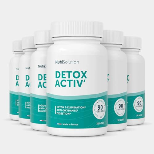 Nutrisolution I Détox Activ’ I 90 Gélules I Complément Alimentaire Détoxifiant I Chardon Marie Détoxification du Foie I Cure Detox Puissante et Rapide I Elimination Toxines I Fabriqué en France (6)