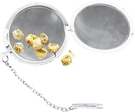 Bola de té, bola de té, soporte para té suelto, bola de té de malla de acero inoxidable, colador de té con cadena, filtro de filtro para té, filtro de té