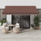 IKAYAA Toldo Motorizado 400 x 300 cm, Toldo Eléctrico y Manual Retráctil,Toldo Articulado Eléctrico con Mando a Distancia, Toldo Brazo Extensible para Terraza, Jardín, Marrón