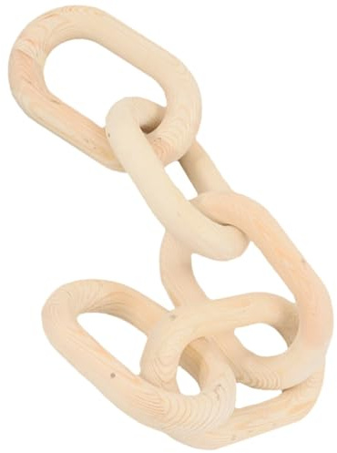 Ipetboom Decorazione Murale a Catena di Legno Naturale 21 Pollici Nodi Rustici Ciondolo da Parete per Soggiorno e Cameretta Ornamento Vintage per Casa e Matrimoni Stile Semplice ed
