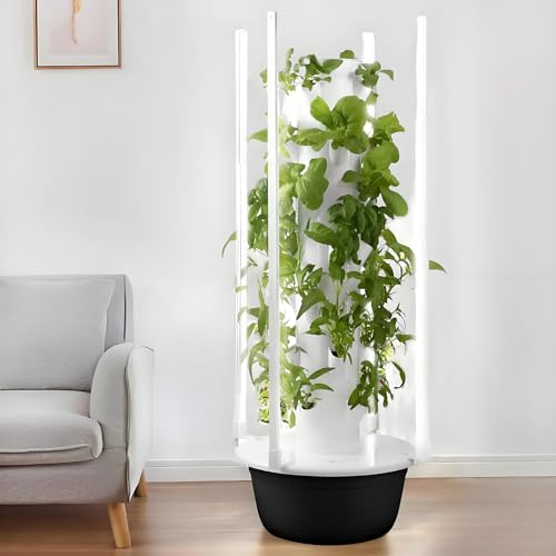 Kit di coltivazione idroponica verticale, fioriera da giardino con luce regolabile, per erbe e verdure, torre idroponica Smart Home