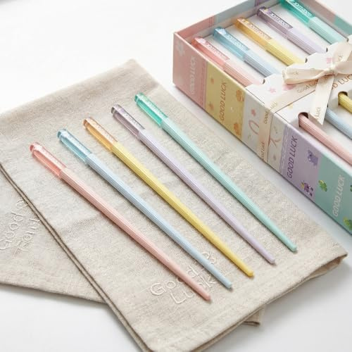 China Chopsticks, 5 paia di bastoncini per mangiare, bacchette lavabili in lavastoviglie, riutilizzabili, 24 cm, motivo animale, senza bacchette per cuisine cinese, Sushi giapponesi (multicolore)