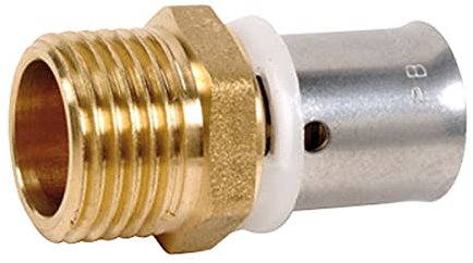 Dipra 731044 Raccord PER à Sertir Droit Fixe, Mâle M15/21, diamètre 12mm