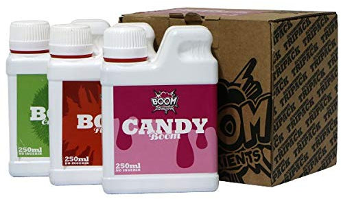Boom Nutrients | Pack Engrais Complet avec Hydrates de Carbone pour Plantes | Candy Tripack 250ml