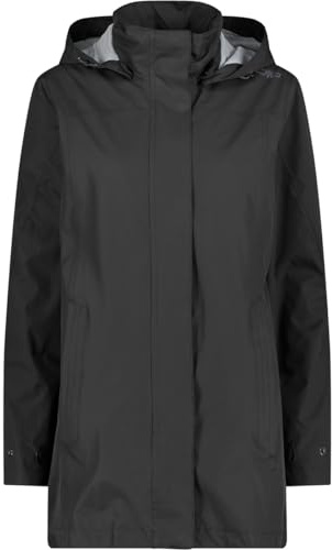 CMP - Damenjacke mit Kapuze und Druckknöpfen, Schwarz, M