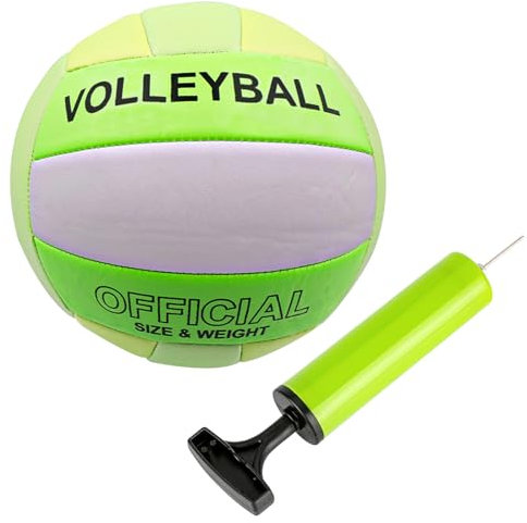 HOMURY Volleyball Beachvolleyball, Weicher PU Touch Volley Ball mit Ballpumpe, Offizielle Größe 5, Langlebiger Volleyball für den Outdoor & Indoor Bereich, für Spiel Training Strand Bälle