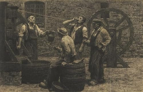 PSVDCTOO Art Reproduction Impression d'affiches Affiche Toile le Pressoir de Leon augustin L'hermitte pour Decoración Mural60x90cm