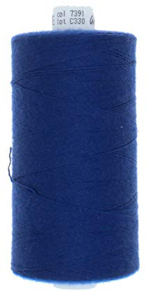 Erlif 1000 metri di filo per cucire misura 30 50 80 120 (7391 - blu scuro, misura 50 - jeans e pelle)