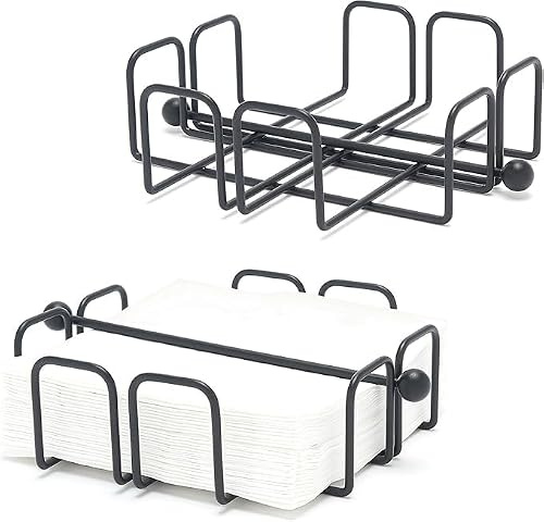 simplywire – tvåpack – servetthållare med tyngd – svart
