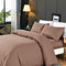 HOMELUX Bettwäsche-Sets 220x240 4teilig - 1 Bettbezüge 200x220 cm + 1 Bettwäsche 220x240 cm + 2 Kissenbezüge 50x70cm, aus Polyester Mikrofaser mit Reißverschluss, Weich und Bügelfrei, Braun