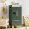 ROBOTIME Wooden Toy Fridge - Kids Play Kitchen Set with Ice Dispenser & Accessories, Pretend Refrigerator for Boys & Girls Aged 3+, Play Fridge Toddler Kitchen Appliance, Vintage Green