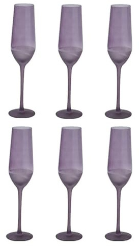 JFGCTYHXY Flûte da Champagne, Set di 6 calici da Champagne Semi-Smerigliati, capacità 10,15 oz, for San Valentino e Natale
