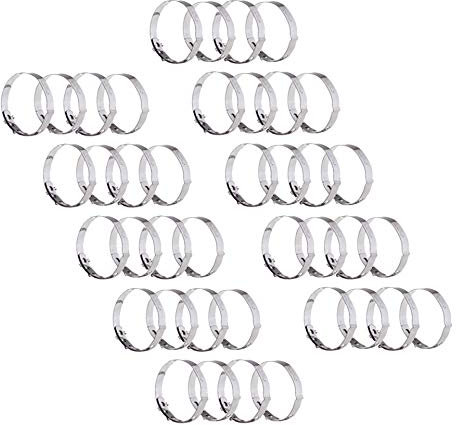 40er SET Rouladenringe (10 x 4-er Set) / bis Ø 5,5 cm verstellbar/Edelstahl/Rouladen-Ringe/GSD