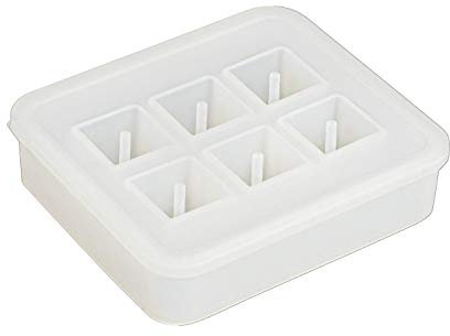 Rayher 35042000 Silikon Gießform Würfel, je 16 x 16 mm, Schmuckanhänger, Form zum Ausgießen mit Gießharz ArtResin, Schmuck-Beton, Raysin-Gießpulver, Weiß