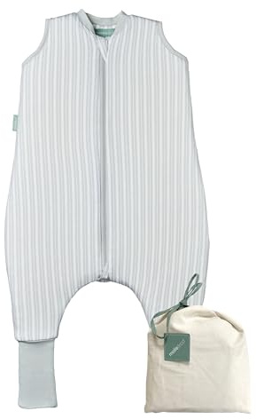 molis&co - Pijama Manta con Calcetines Antideslizantes 1.0 TOG - 80 cm (2 años) - Ideal para Primavera y otoño - 100% algodón (Oeko-Tex 100) - Dawn Stripes