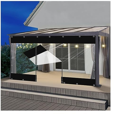ZXCVASDF Bâche en PVC avec Fermeture À Glissière, Bache Terrasse Exterieur, avec Fermeture Éclair, Bache for Pergola Rideau D Exterieur Impermeable,Lourd, 700 g/m² (Size : H2.1xW4m/H6.8xW13.1ft)