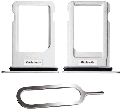 IS-TECK SIM-Kartenhalter Ersatz SIM-Tray Kompatibel mit iPhone 8 SE 2020 2022 inklusive SIM-Nadel SIM-Kartensteckplatz (Für iPhone 8/SE2020/2022 in Silber/Weiß/Polarstern)